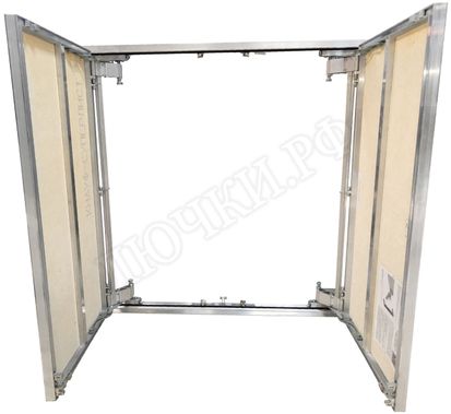 Люк под плитку Нажимной Мега Алюм 2.0, 2 створки 2000*2000 Люк под плитку Нажимной Мега Алюм 2.0, 2 створки 2000*2000