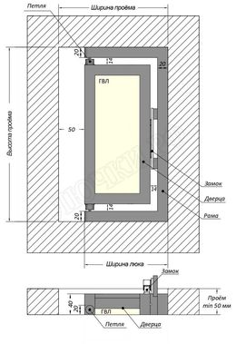 Люк под плитку Шагма для плитки 200*200 (требуемый размер проема 210*235, размер люка 160*233) Люк под плитку Шагма для плитки 200*200 (требуемый размер проема 210*235, размер люка 160*233)