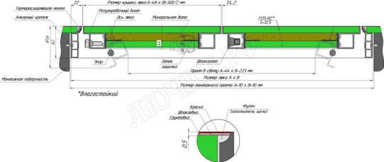 Люк-дверь под покраску Техно Противопожарный 2 створки 1500*2150 Люк-дверь под покраску Техно Противопожарный 2 створки 1500*2150