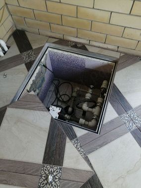 Напольный люк Премиум 50 мм 2 створки 500*1450 Напольный люк Премиум 50 мм 2 створки 500*1450