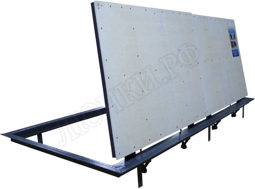 Напольный люк Самоподъемный Усиленный, Уголок, Сталь, 2 створки Напольный люк Самоподъемный Усиленный, Уголок, Сталь, 2 створки