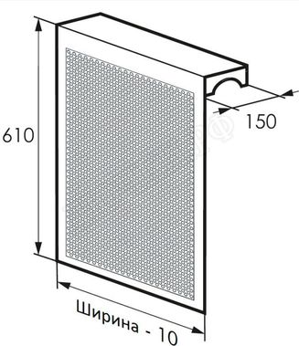 Радиаторный экран С перфорацией Кружок Металлический верх 790*610 Радиаторный экран С перфорацией Кружок Металлический верх 790*610