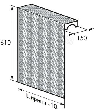 Радиаторный экран С перфорацией Кружок Металлический верх 790*610 Радиаторный экран С перфорацией Кружок Металлический верх 790*610