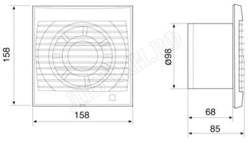 Вытяжной вентилятор Decor 100 Вытяжной вентилятор Decor 100
